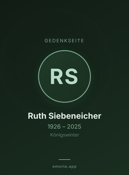 Gedenkportrait von Ruth Siebeneicher