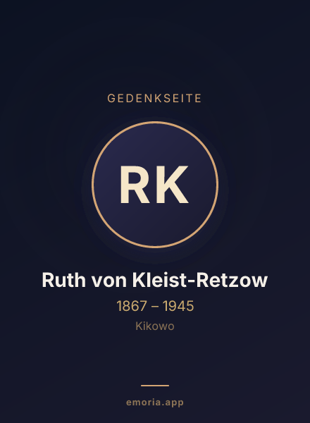 Gedenkportrait von Ruth von Kleist-Retzow