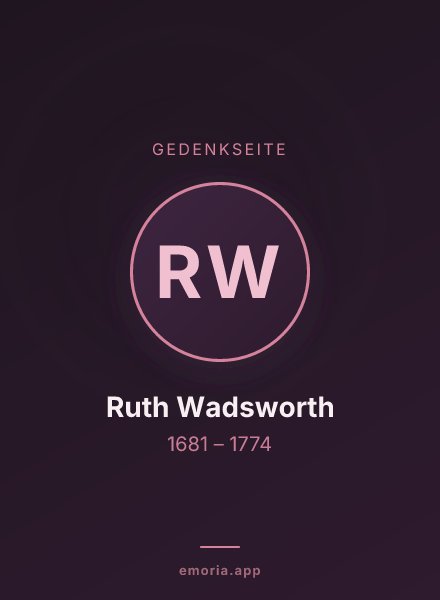 Gedenkportrait von Ruth Wadsworth