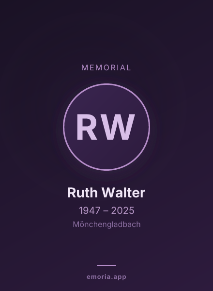 Memorial portrait of Ruth Walter