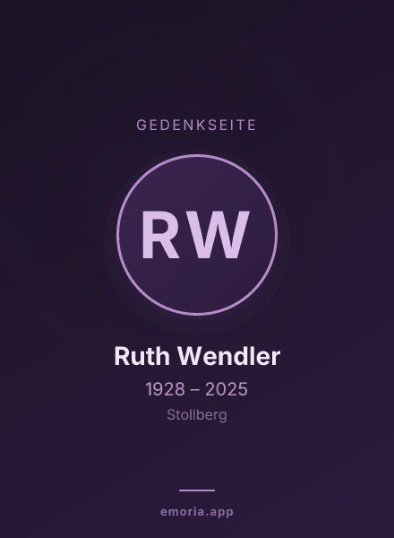 Gedenkportrait von Ruth Wendler