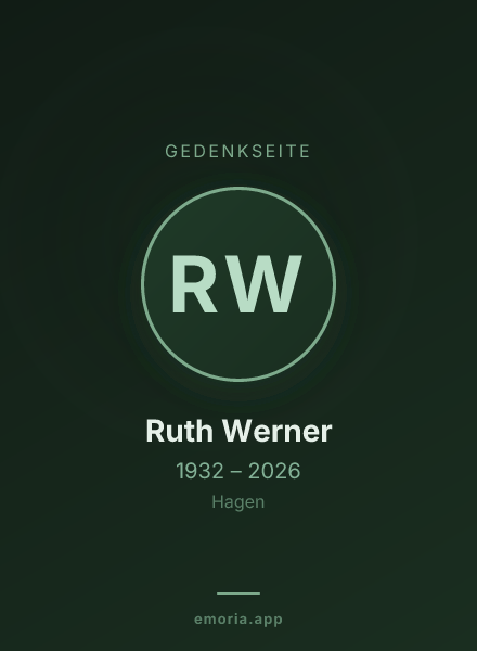 Gedenkportrait von Ruth Werner