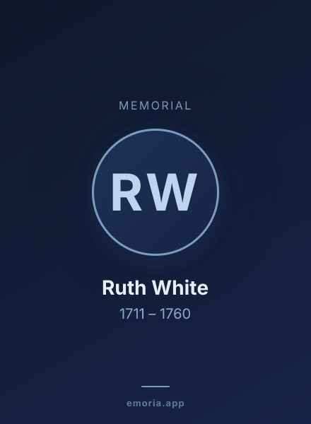 Memorial portrait of Ruth White