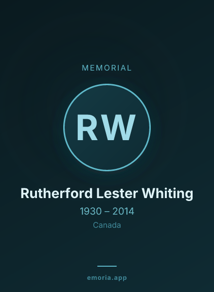 Memorial portrait of Rutherford Lester Whiting