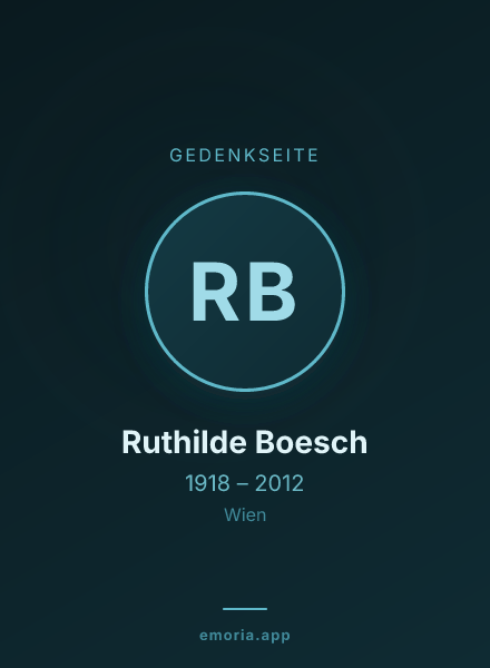 Gedenkportrait von Ruthilde Boesch