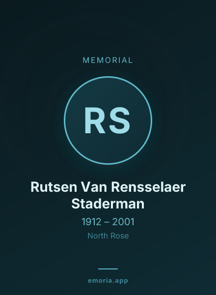 Memorial portrait of Rutsen Van Rensselaer Staderman