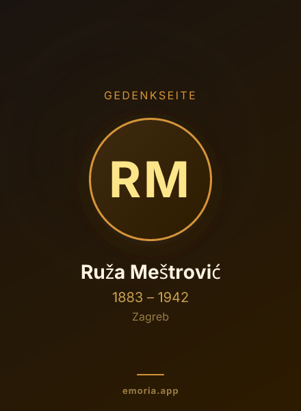 Gedenkportrait von Ruža Meštrović