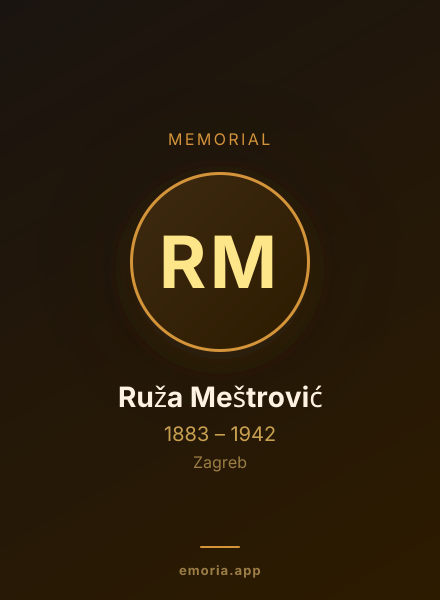 Memorial portrait of Ruža Meštrović