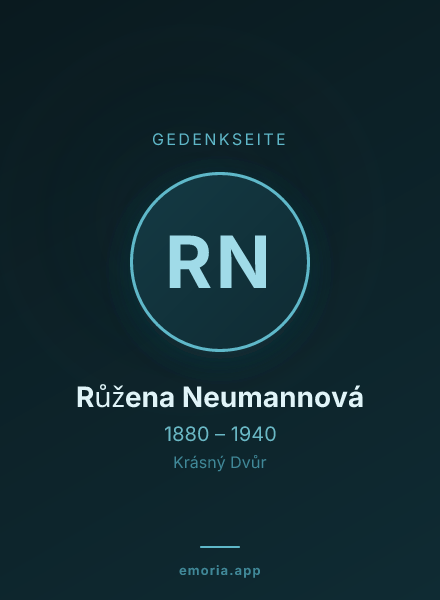 Gedenkportrait von Růžena Neumannová