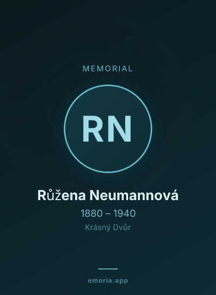 Memorial portrait of Růžena Neumannová