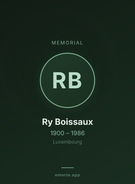 Memorial portrait of Ry Boissaux