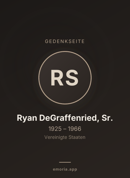 Gedenkportrait von Ryan DeGraffenried, Sr.