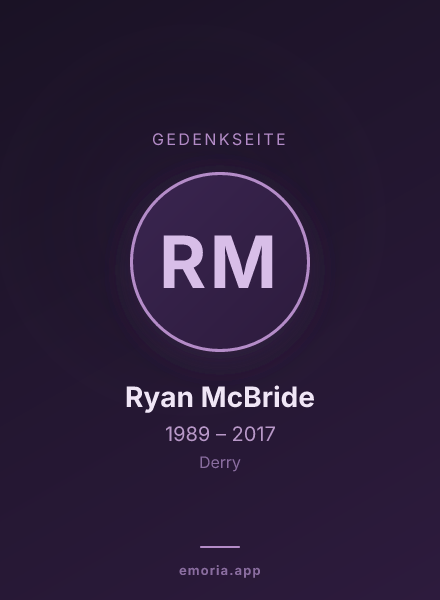 Gedenkportrait von Ryan McBride
