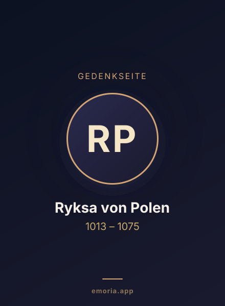 Gedenkportrait von Ryksa von Polen