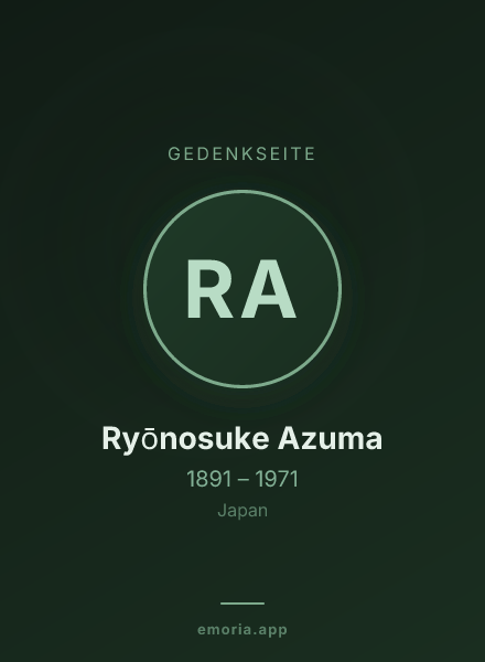 Gedenkportrait von Ryōnosuke Azuma