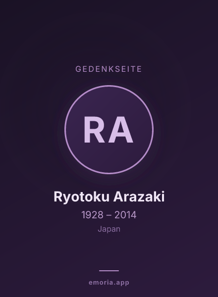 Gedenkportrait von Ryotoku Arazaki