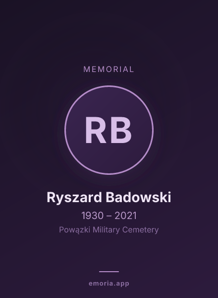 Memorial portrait of Ryszard Badowski
