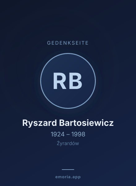 Gedenkportrait von Ryszard Bartosiewicz