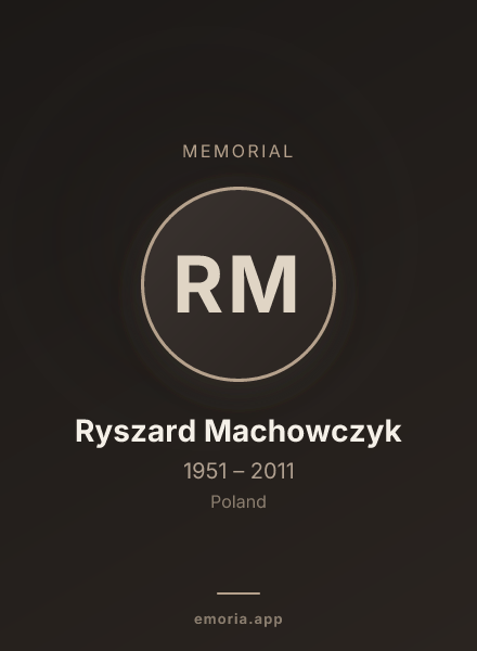 Memorial portrait of Ryszard Machowczyk