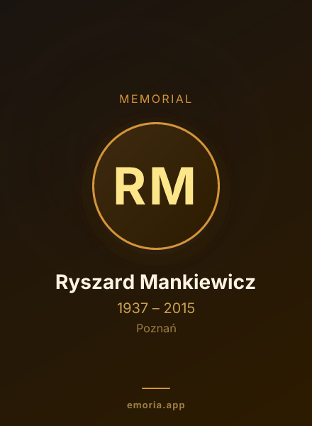 Memorial portrait of Ryszard Mankiewicz