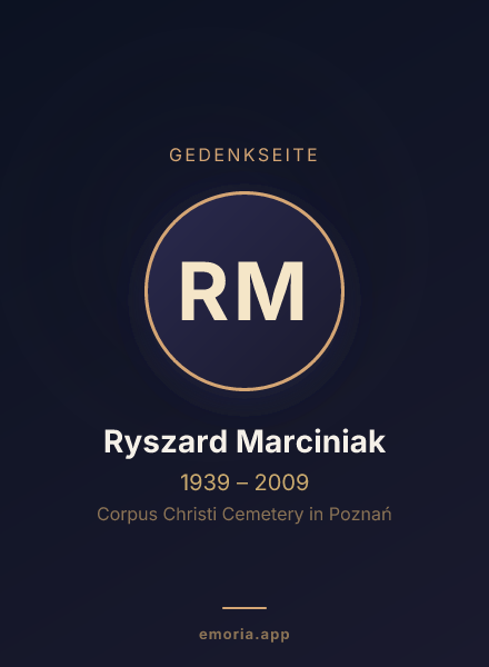 Gedenkportrait von Ryszard Marciniak