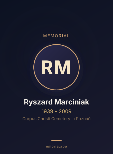 Memorial portrait of Ryszard Marciniak