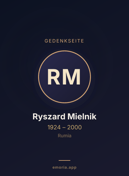 Gedenkportrait von Ryszard Mielnik