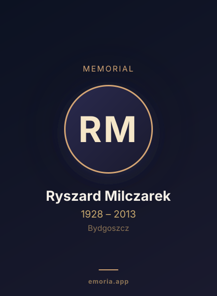 Memorial portrait of Ryszard Milczarek