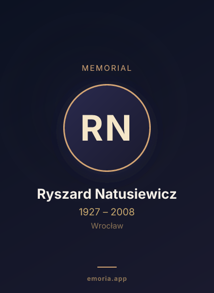 Memorial portrait of Ryszard Natusiewicz
