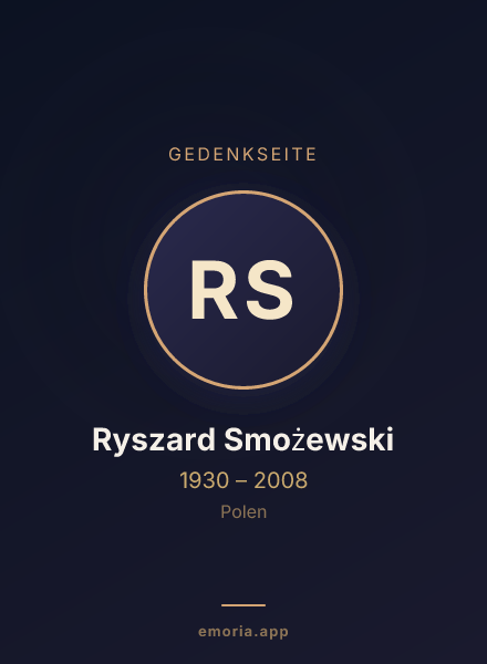 Gedenkportrait von Ryszard Smożewski