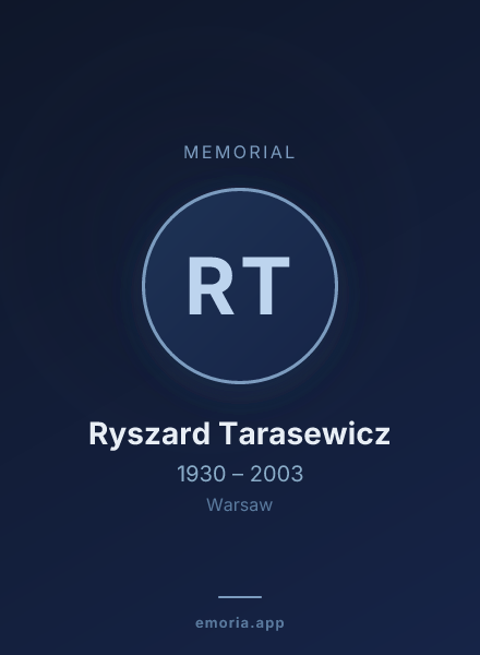 Memorial portrait of Ryszard Tarasewicz