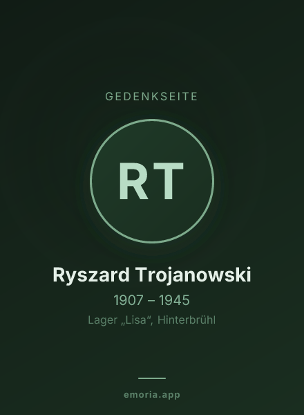 Gedenkportrait von Ryszard Trojanowski