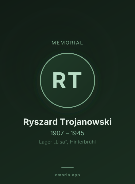 Memorial portrait of Ryszard Trojanowski
