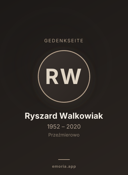 Gedenkportrait von Ryszard Walkowiak