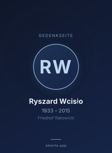 Gedenkportrait von Ryszard Wcisło