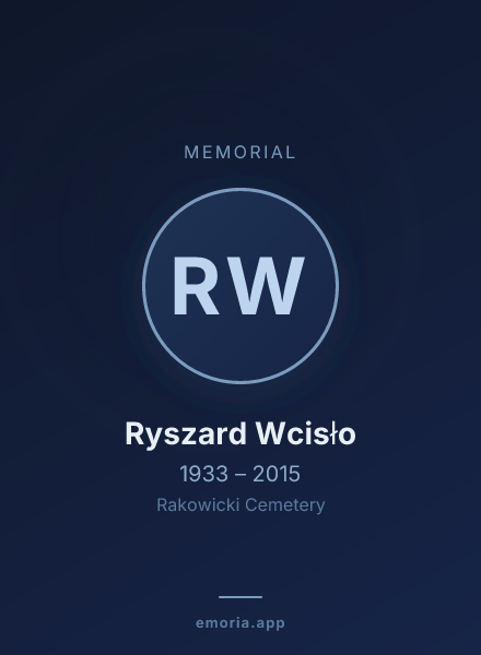 Memorial portrait of Ryszard Wcisło