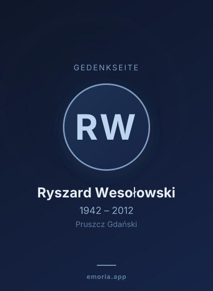 Gedenkportrait von Ryszard Wesołowski