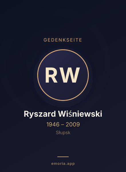 Gedenkportrait von Ryszard Wiśniewski