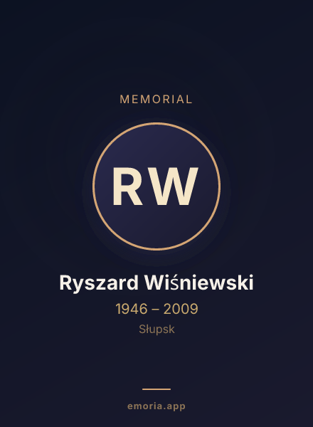 Memorial portrait of Ryszard Wiśniewski