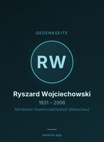 Gedenkportrait von Ryszard Wojciechowski