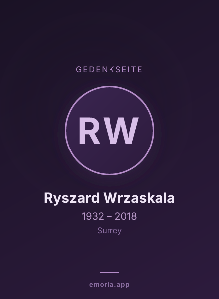 Gedenkportrait von Ryszard Wrzaskala