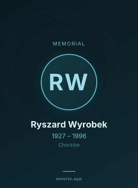 Memorial portrait of Ryszard Wyrobek