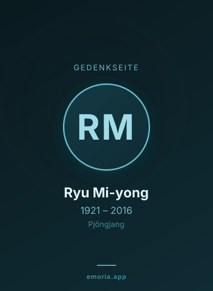 Gedenkportrait von Ryu Mi-yong