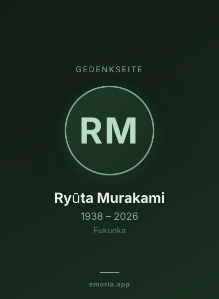 Gedenkportrait von Ryūta Murakami