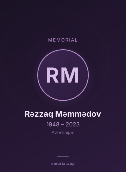 Memorial portrait of Rəzzaq Məmmədov