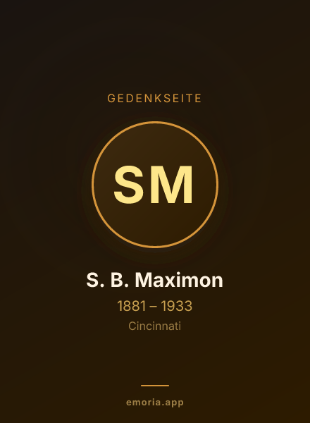 Gedenkportrait von S. B. Maximon