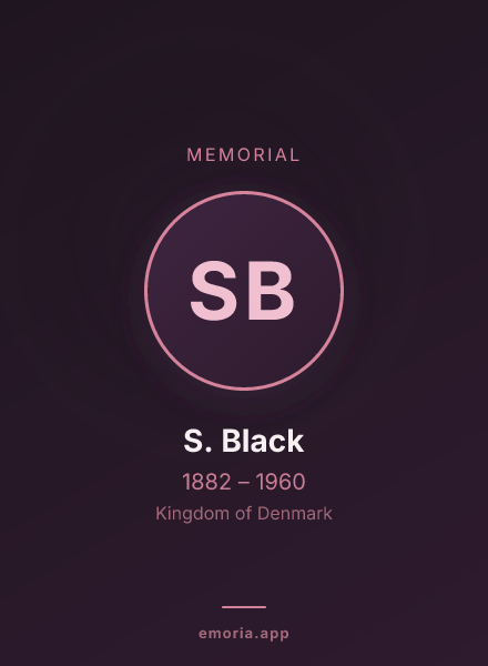 Memorial portrait of S. Black