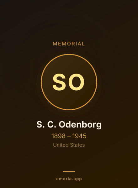 Memorial portrait of S. C. Odenborg