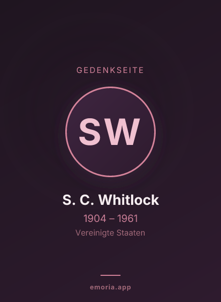 Gedenkportrait von S. C. Whitlock