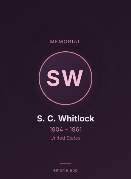 Memorial portrait of S. C. Whitlock